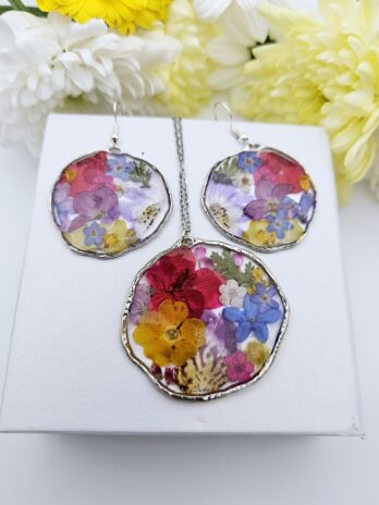 Botanical Bloom Earring and Necklace Set