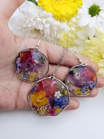 Botanical Bloom Earring and Necklace Set