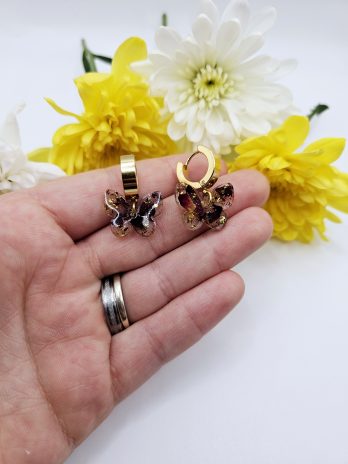 Butterfly Huggies Earrings