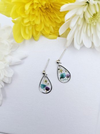 Tiny Bloom Teardrop Earrings