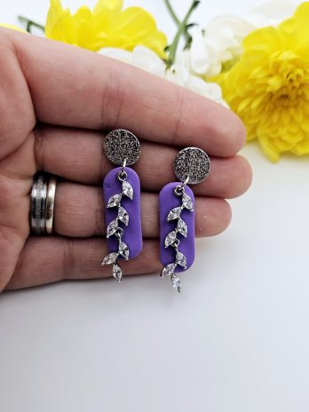 Purple Emily Dangling Earrings