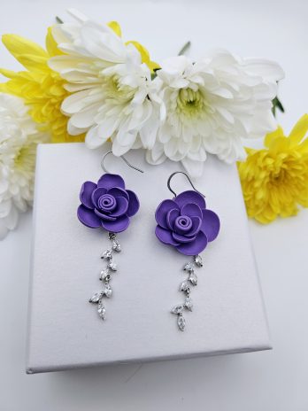 Purple Olivia Dangling Earring