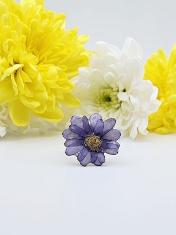 Purple Pressed Flower Ring
