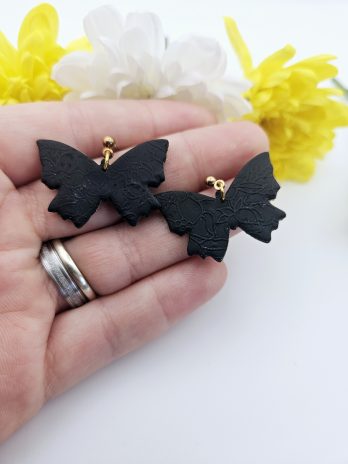 Black Butterfly Earrings