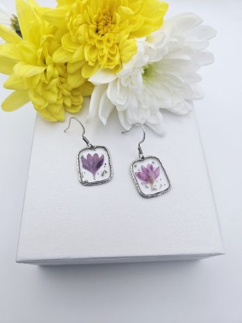 Violet Meadow Cornflower Earrings