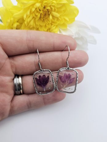 Violet Meadow Cornflower Earrings