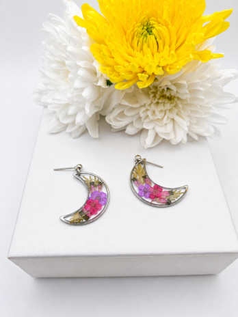 Heather Moon Stud Earrings