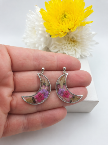 Heather Moon Stud Earrings