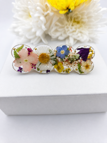 Mixed Real Flower Hair Clip